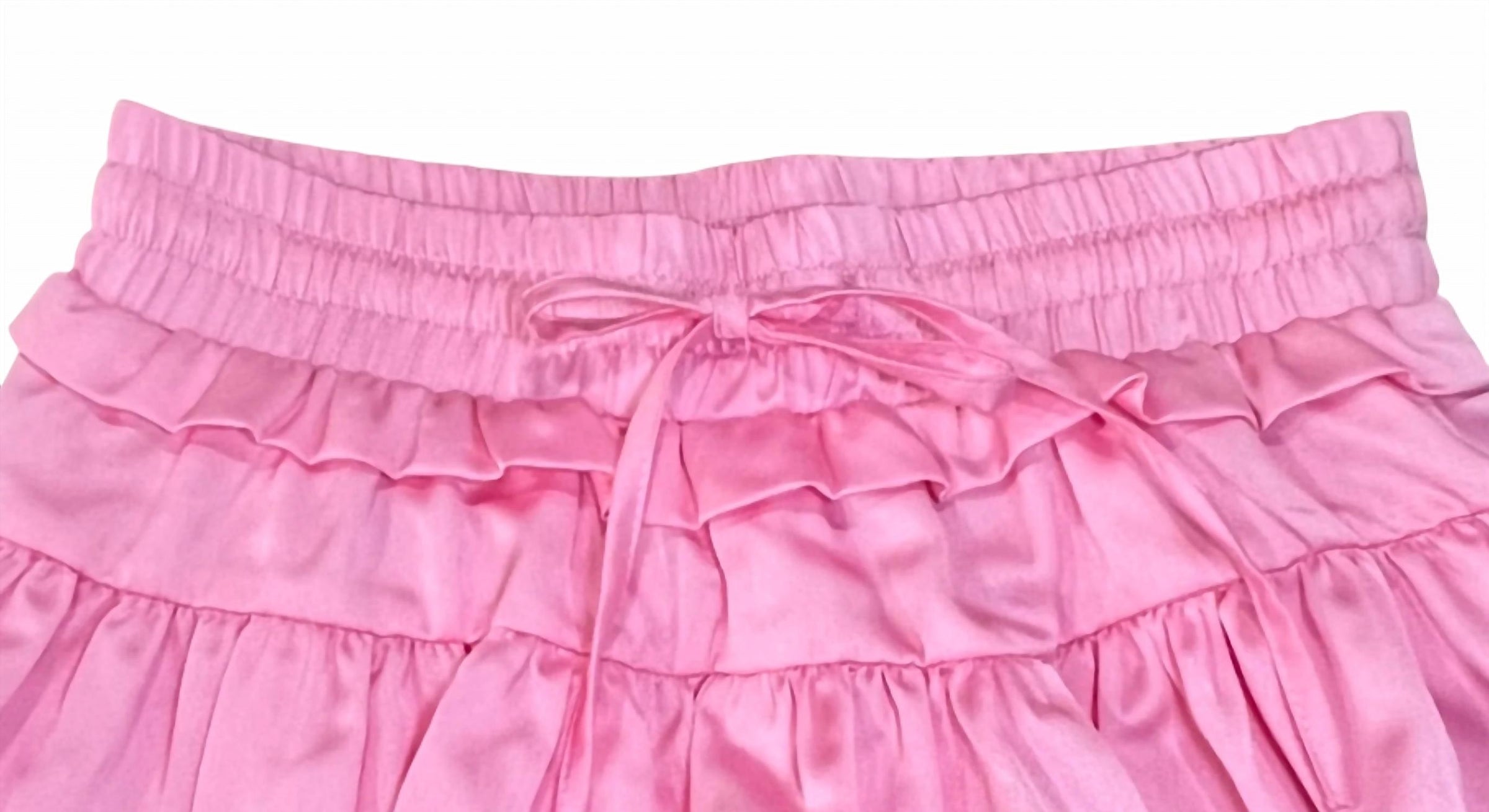 Day + Moon - Tiered satin skort with ties
