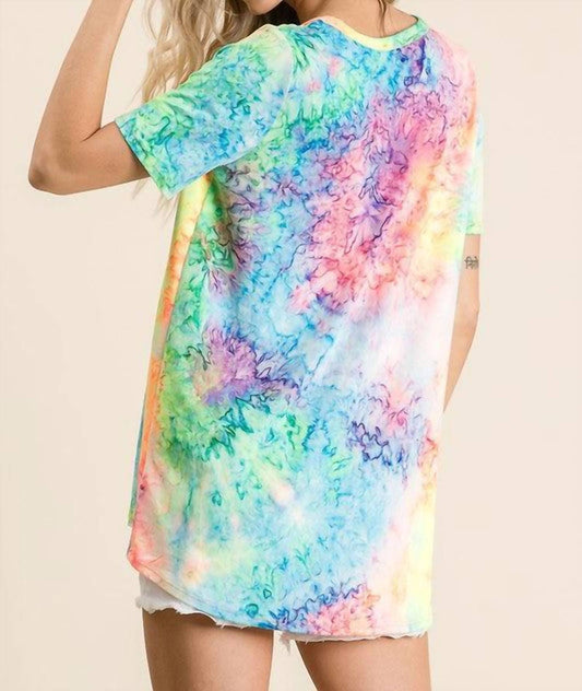 Bibi - Neon Tie Dye Top