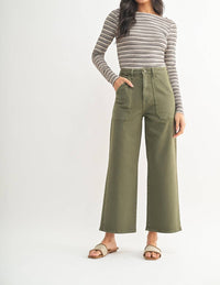 Just Black Denim - Patch Pocket Wide Leg Jeans