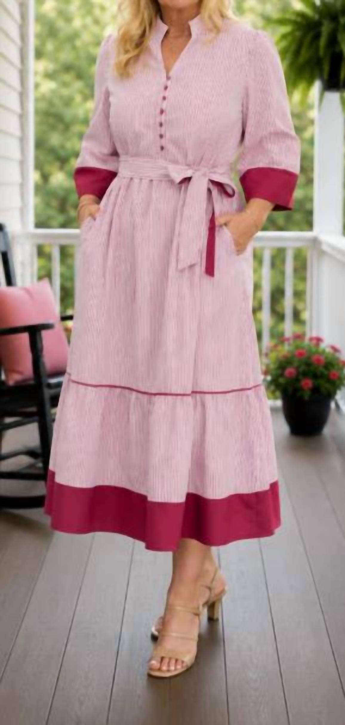 Dear Lover - Ruffle Hem Midi Dress - Plus