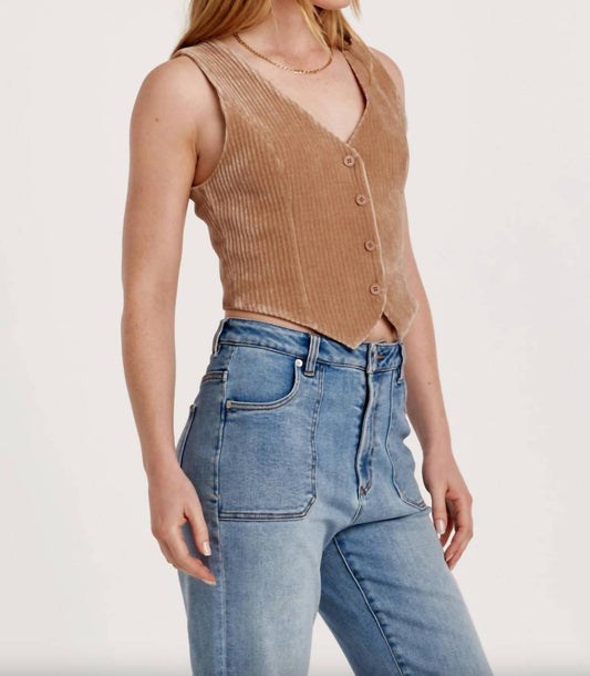 Another Love - Cedric Chenille Button Up Vest