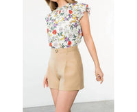 Thml - Women's Print Flutter Sleeve Top