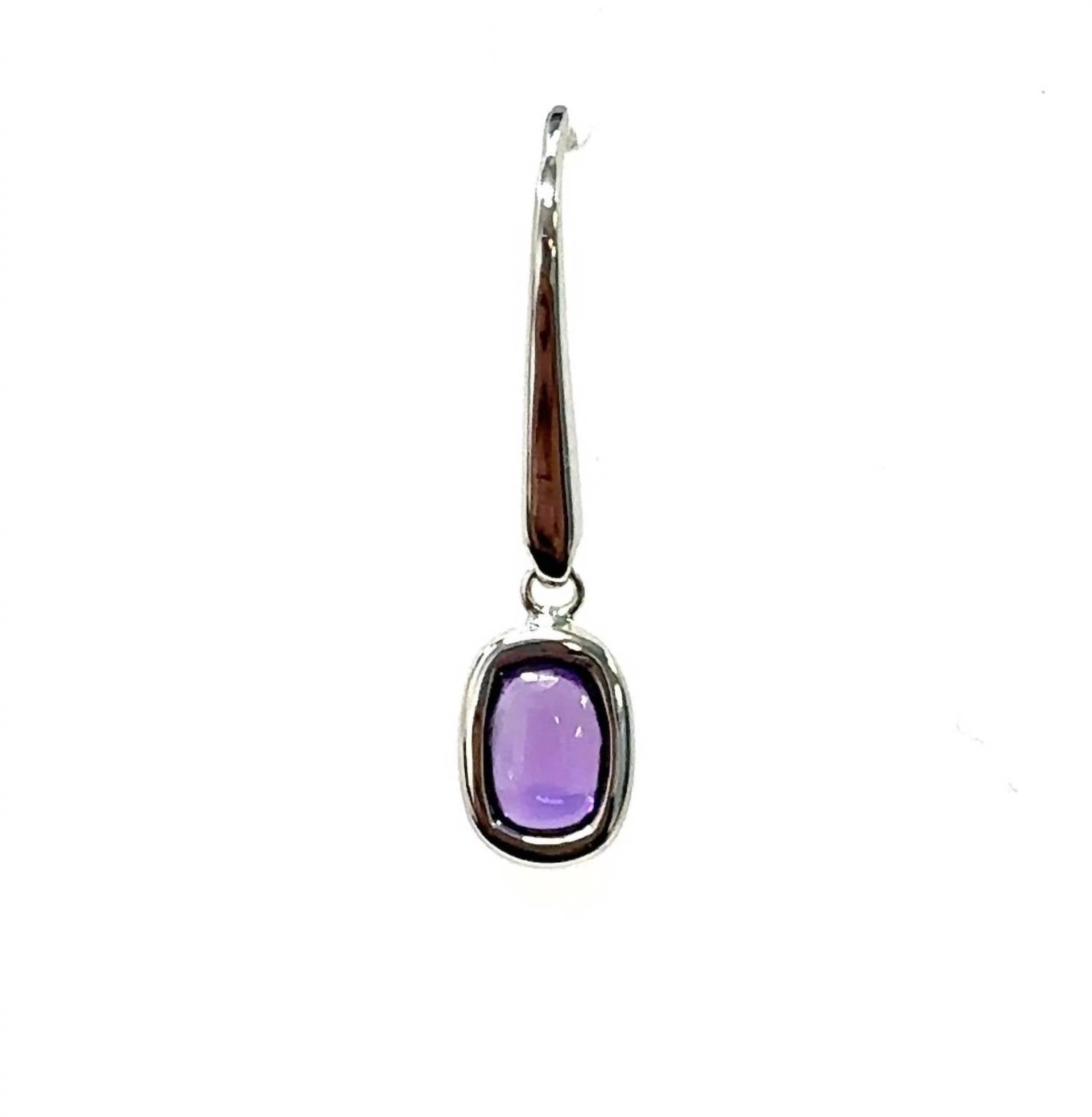 Aamiaa - Color Candy Collection Earrings With 6x4 Cushion-cut Amethyst