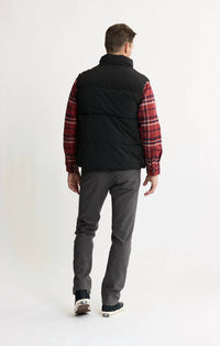 JACHS NEW YORK Namath Snap Button Puffer Vest in black - men's jacket - view 5