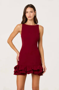 Astr - Elexis Ruffle Hem Mini Dress