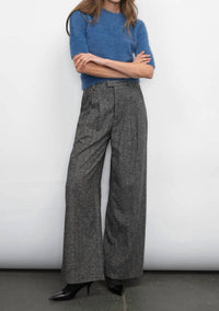 Greylin - adele high waist herringbone wide leg trouser