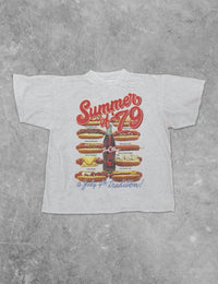 The Clandestine Underground - Summer Of '79 hot Dogs Boxy Cotton T-shirt