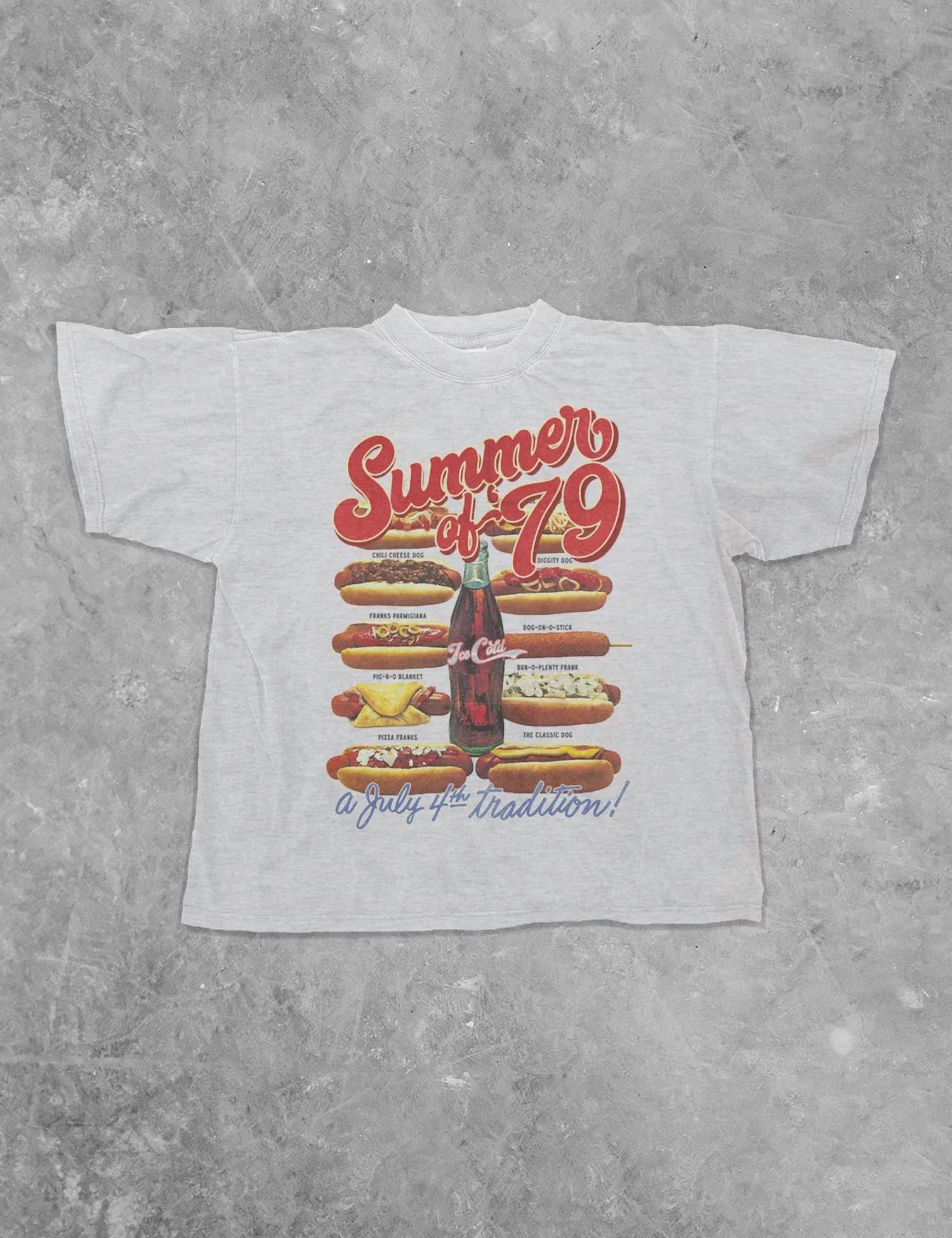 The Clandestine Underground - Summer Of '79 hot Dogs Boxy Cotton T-shirt