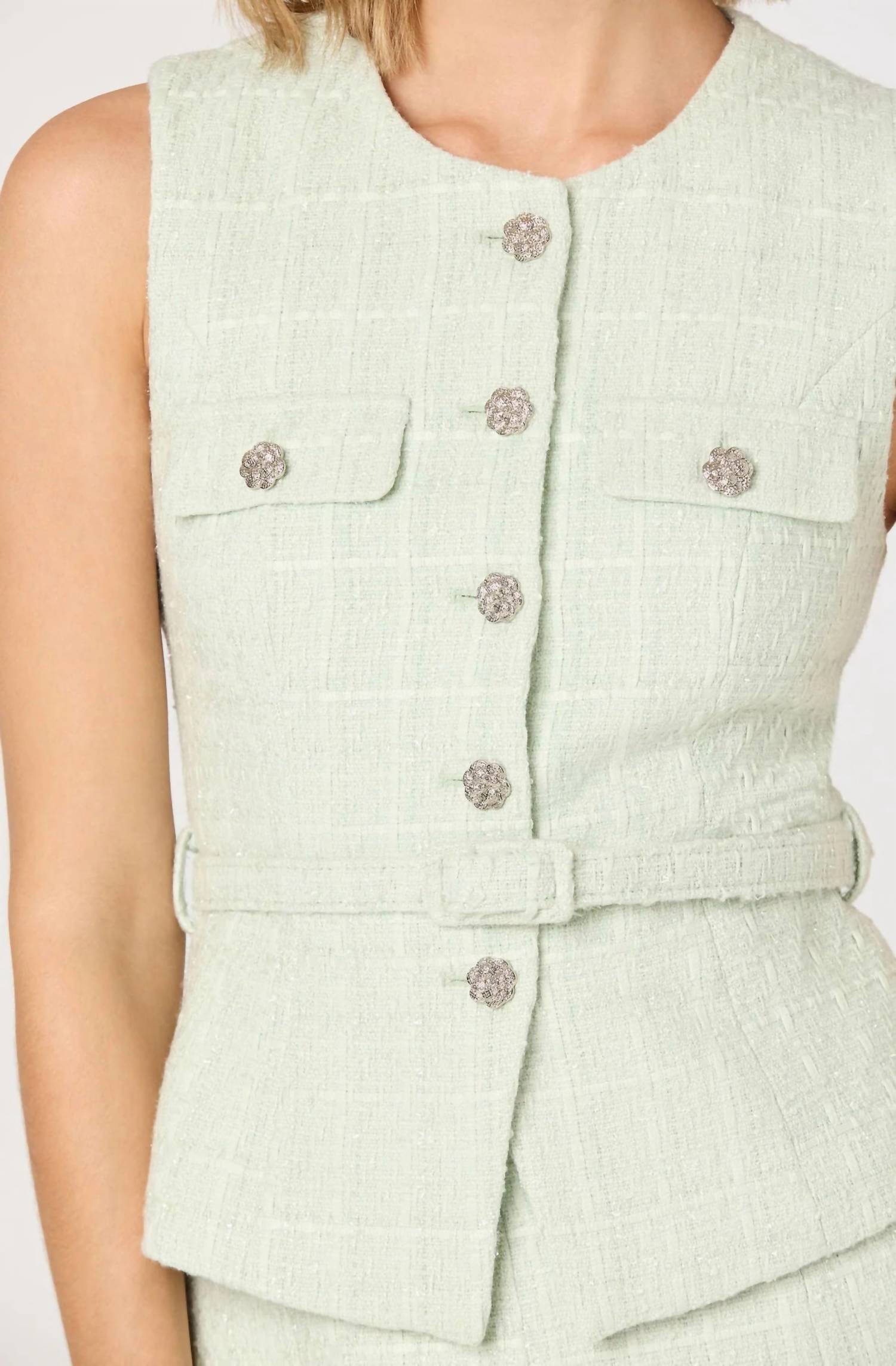 Astr - Kelson Belted Tweed Vest