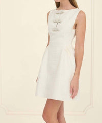 Moon River - Tweed Bow Mini Dress