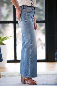 Daze - Far Out Hi-rise Wide Leg Denim Jeans