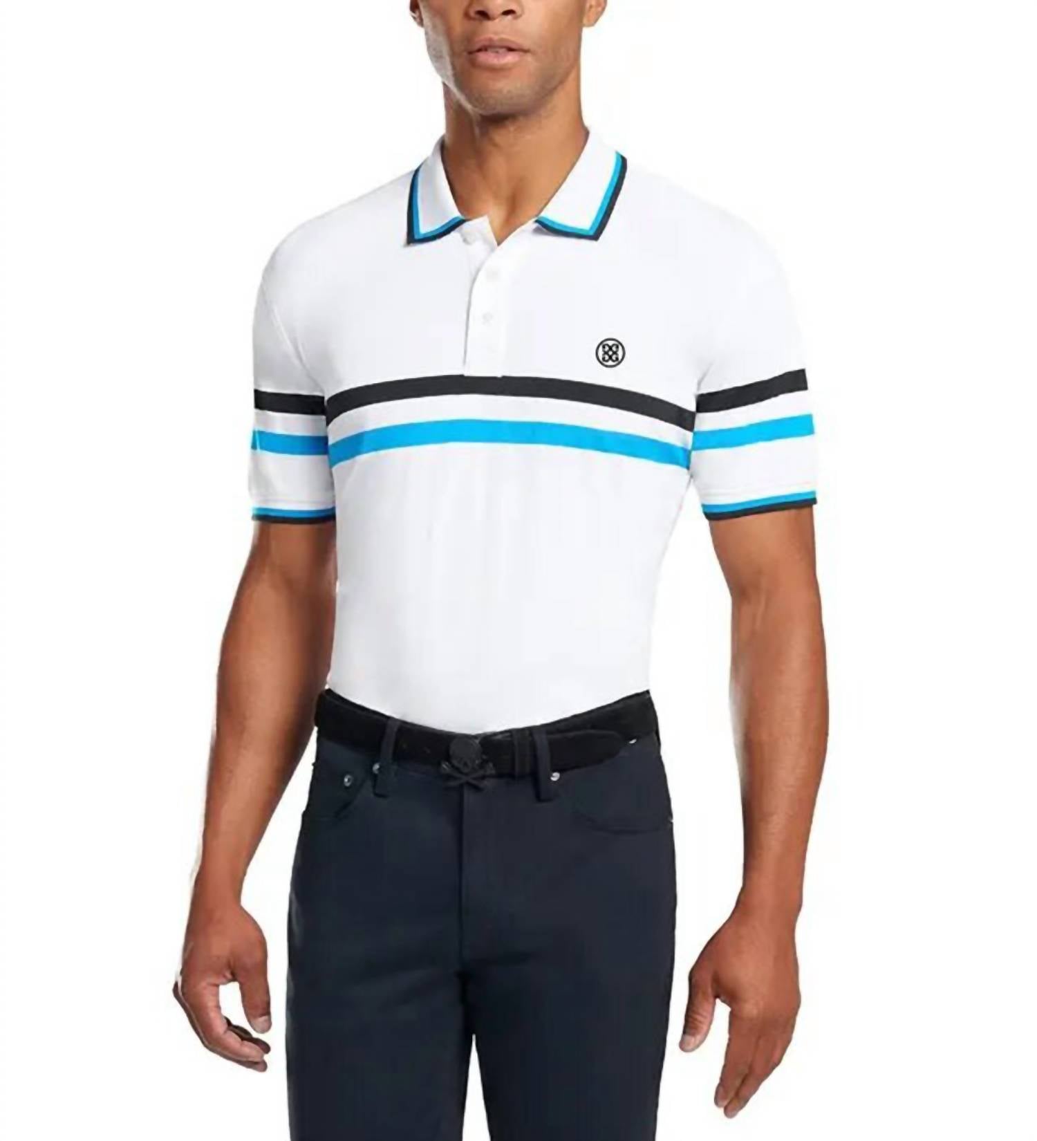 G/Fore - Perforated Chest Stripe Polo