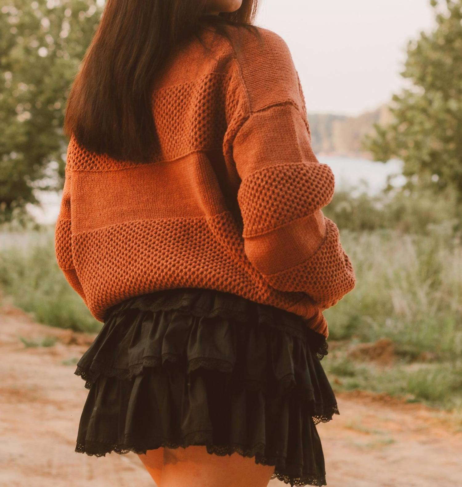 Miss Me Amber Skies Long Sleeve Sweater in brown - women's sweater - view 4