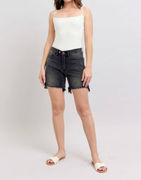 Judy Blue - High Waist Cut Off Dad Denim Short