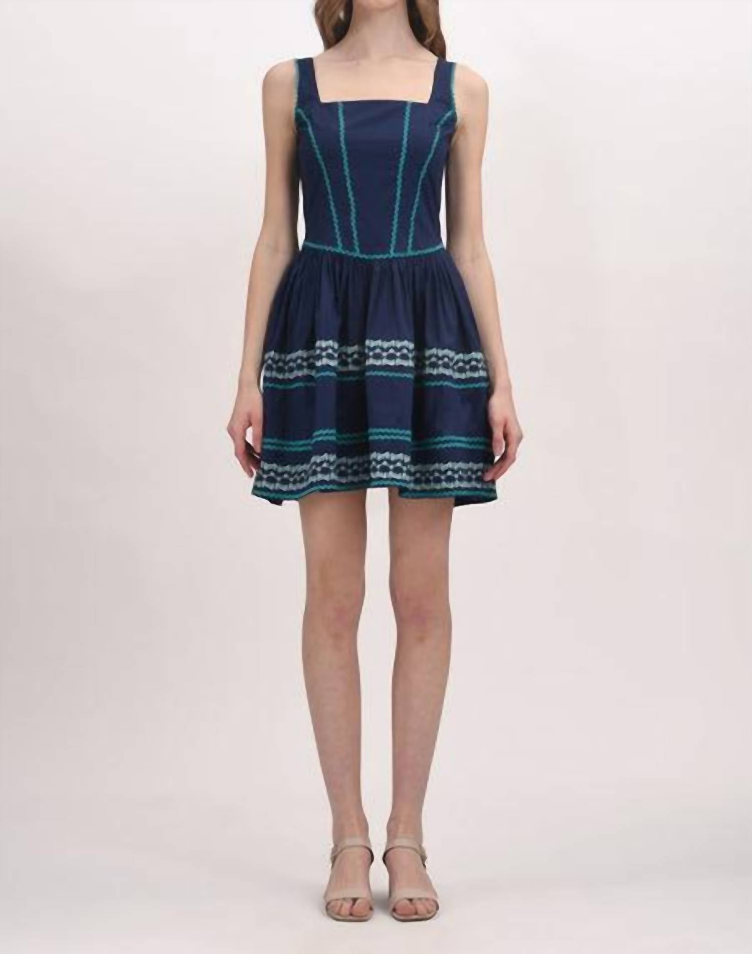 Celina Moon Midnight Mini Dress in blue azure - women's dress