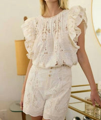 Stellah - Hanna Ruffle Sleeve Top