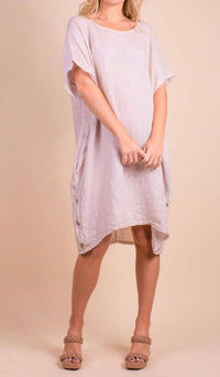 Gigi Moda - Bobbio Linen Short Sleeve Midi Dress
