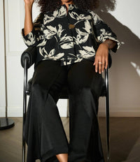 Joseph Ribkoff - Floral Jacquard Swing Jacket