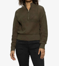 Sanctuary - Open Knit Half Zip Sweater