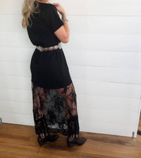 Blue B - Oversized Lace Layered Midi Dress