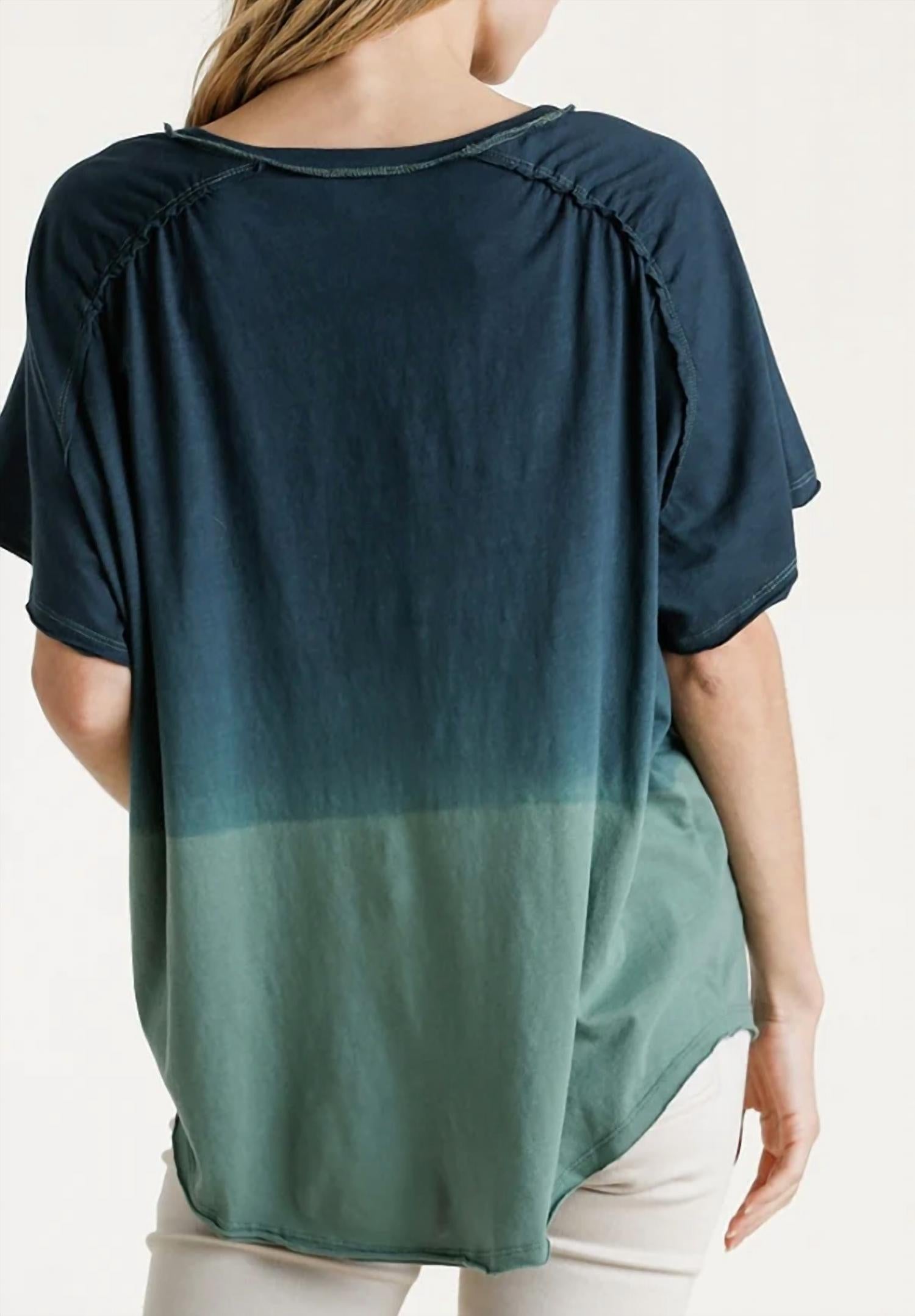 Umgee - Dip Dye Raw Edged Top