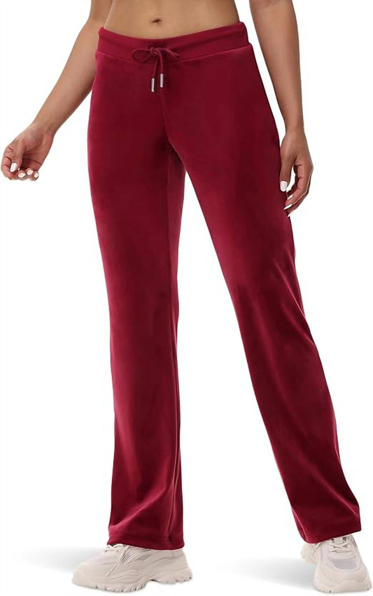 Juicy Couture - Rib Waist Velour Pant With Drawcord