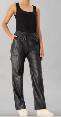 Lola & Sophie - Vegan Leather Cargo Pant
