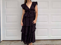In The Beginning - Ruffle Polka Dot Midi Dress