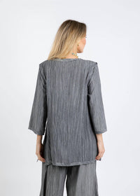Ozai N Ku Aida V-neck Tunic in grey - women's shirt - view 5