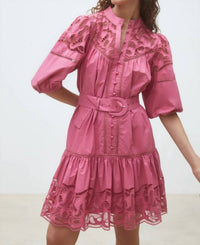Suncoo - Caty Short Embroidered Mini Dress