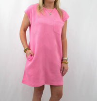 entro Quilted Sleeveless Mini Dress in pink - women's dress