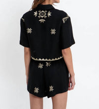 Greek Archaic Kori - Cropped Lefkada Short Sleeve Shirt