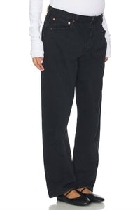 Aligrace - Vintage Maternity Baggy Jeans