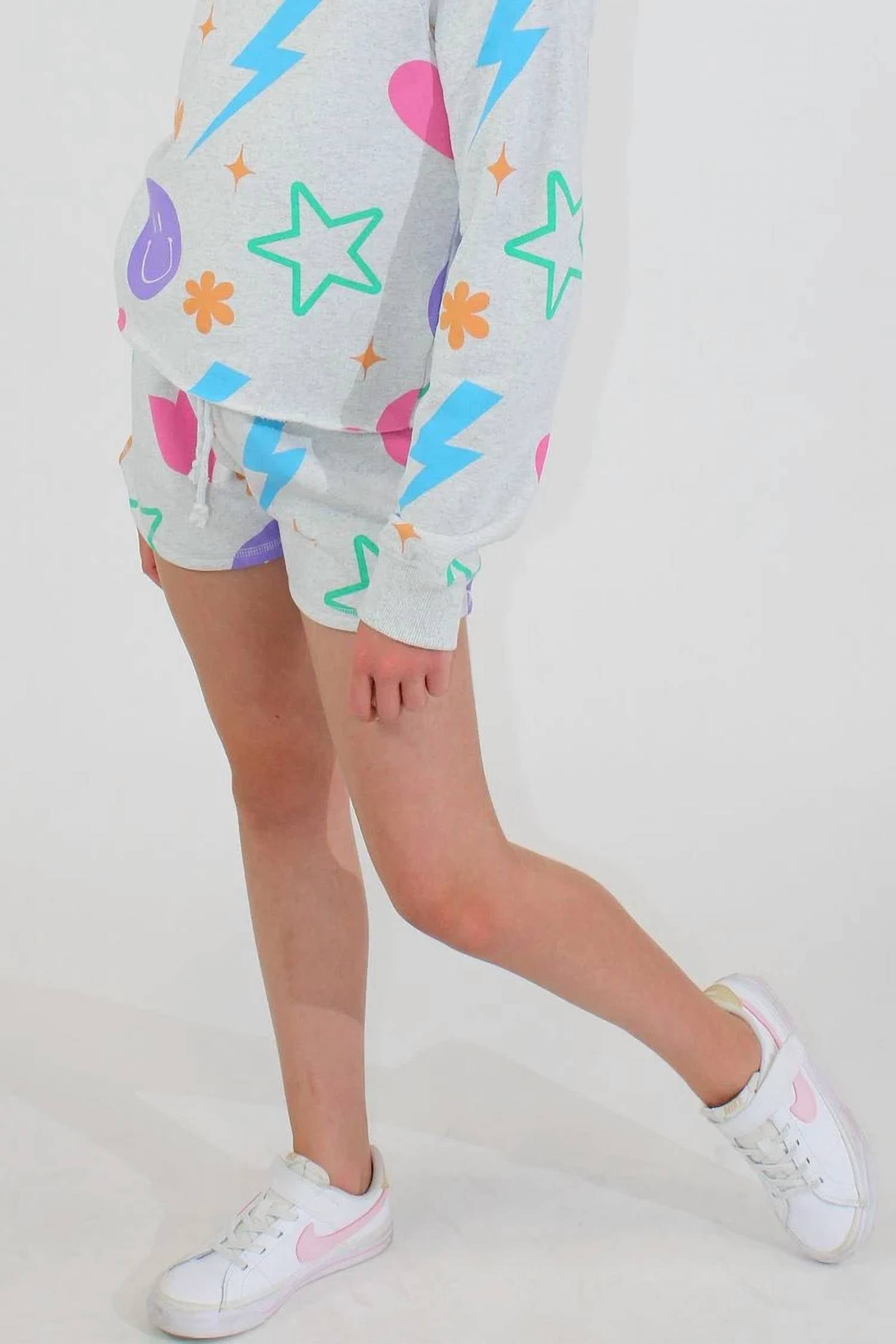 Paper Flower - Girl's All Over Icons Shorts