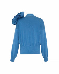 Theo The Label - Women's Nomia Ribbed Waist Rosette Cardigan