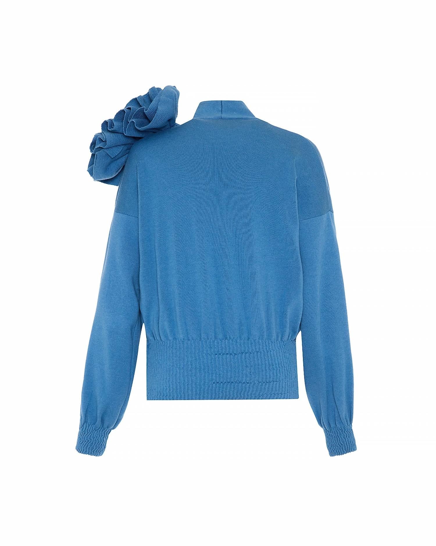 Theo The Label - Women's Nomia Ribbed Waist Rosette Cardigan