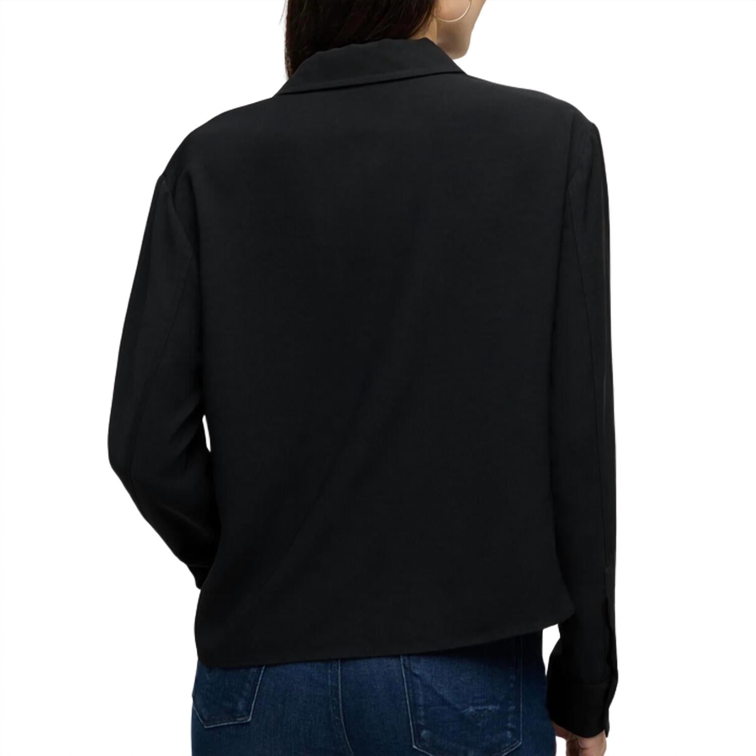 Hudson - Women's Long Sleeve Knotted Button Down Shirt