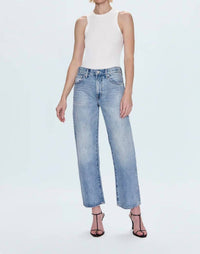 Pistola - Lexi Mid Rise Bowed Straight Jean