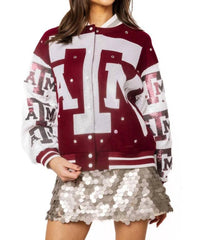 Queen Of Sparkles - Texas A And M Bomber Jacket