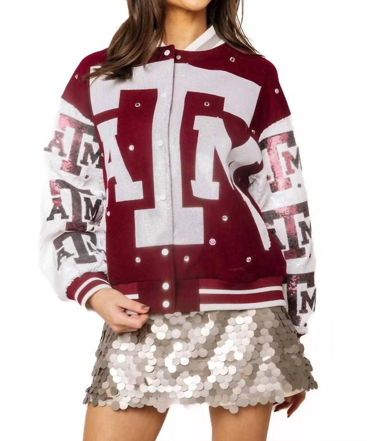Queen Of Sparkles - Texas A And M Bomber Jacket