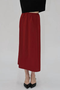 Another Love Liya Satin Skirt in red rose - women's skirt