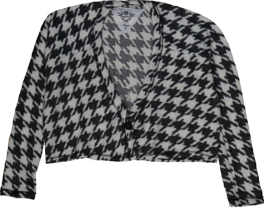 Girls Houndstooth Cardigan