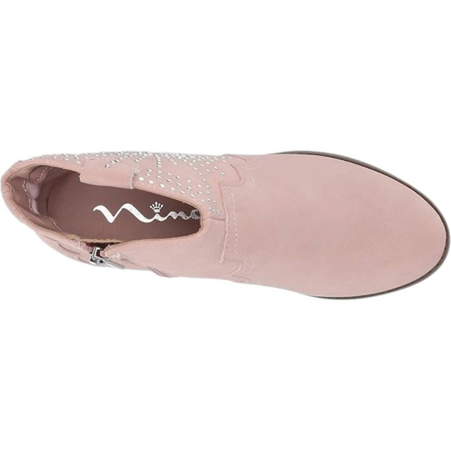 Nina Girls Sariah Ankle Boots in blush suede - kids' boots - view 4