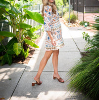 Sail To Sable - Long Sleeve Smocked Waist Dress