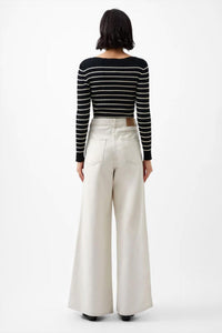 French Connection - Stripe Crinkle Knit Top