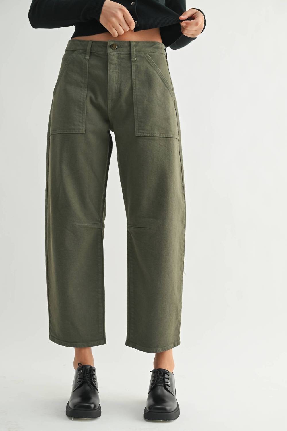 Just Black Denim - Utility Seamed Barrel Jeans