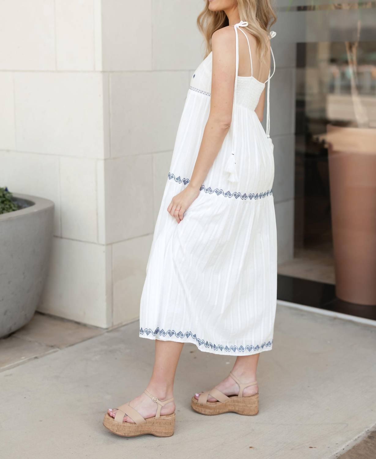 Creamon Celeste Midi Dress in white - women's dress - view 4