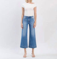 Flying Monkey - High Rise Crop Wide Leg Jeans