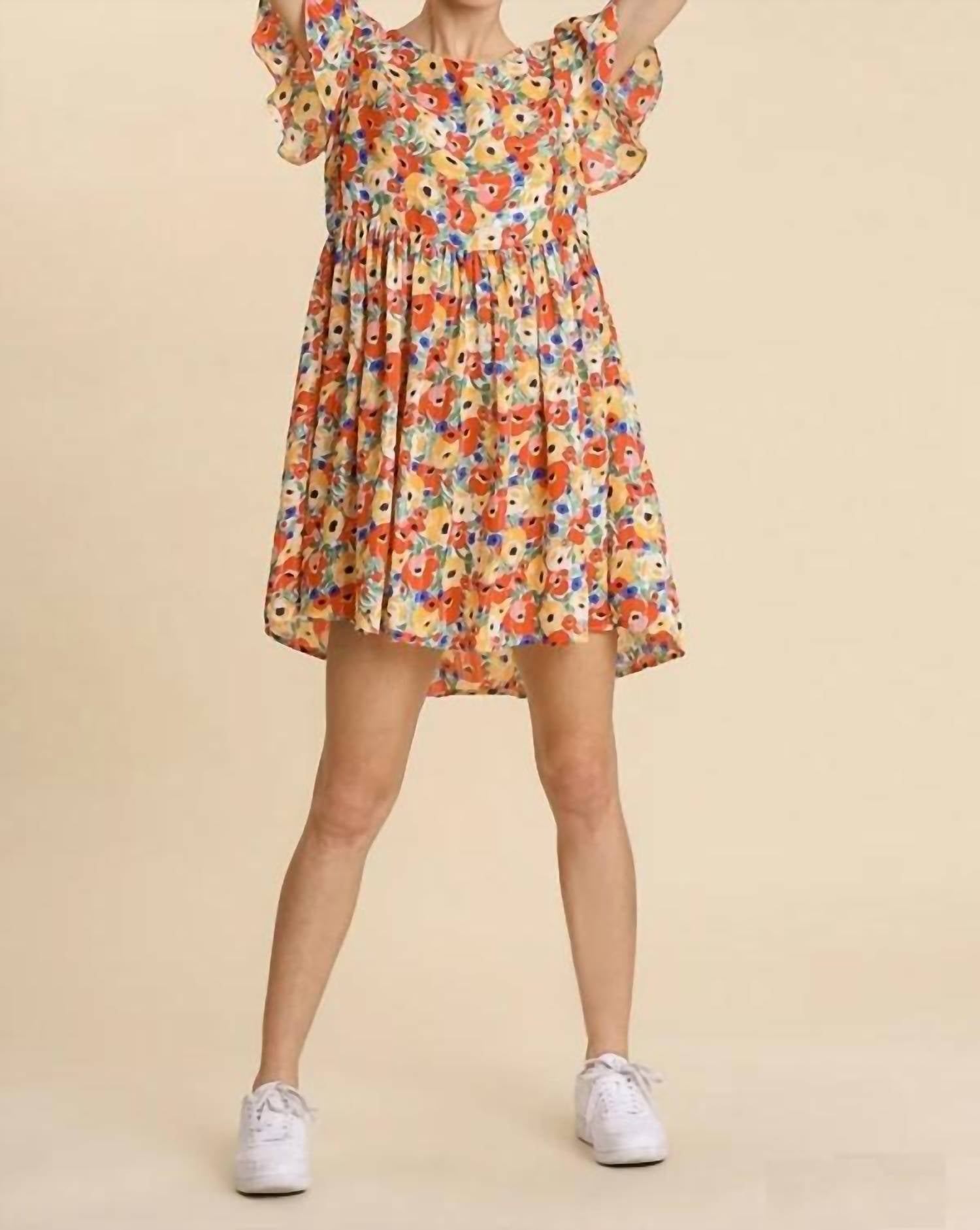 Umgee - Floral Babydoll Dress