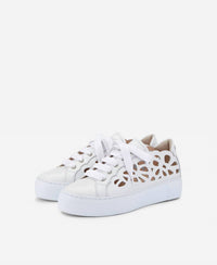 AGL Women's Mandi Cutout Sneaker in white - women's sneaker - detail view